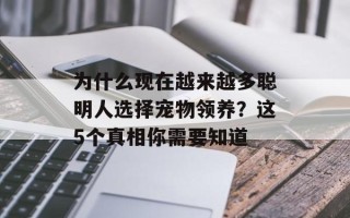 为什么现在越来越多聪明人选择宠物领养？这5个真相你需要知道