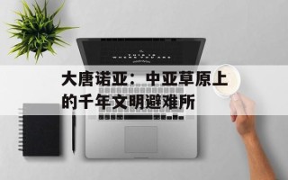 大唐诺亚：中亚草原上的千年文明避难所