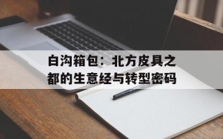 白沟箱包：北方皮具之都的生意经与转型密码