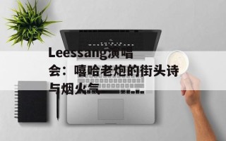 Leessang演唱会：嘻哈老炮的街头诗与烟火气