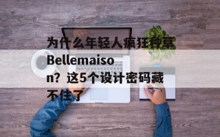 为什么年轻人疯狂种草Bellemaison？这5个设计密码藏不住了