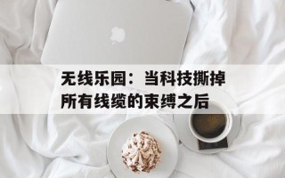 无线乐园：当科技撕掉所有线缆的束缚之后