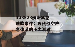 3U8928航班紧急迫降事件：现代航空应急体系的压力测试
